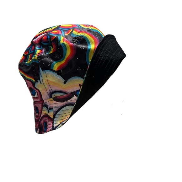 Unisex Psychedelic Mushroom Trippy Packable Travel Bucket Hat - Picture 5 of 9